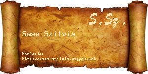 Sass Szilvia névjegykártya